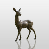 PREMIER Lifelike Bronze Deer Sculpture for Gardens, Corporate Landscapes, Hotels and Public Plazas PSB-174-Bronze Sculpture-PREMIER SCULPTURE