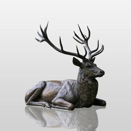 PREMIER Lifelike Bronze Deer Statue for Front Yard, Private Garden, Town Park or Urban Plaza PSB-217-Bronze Sculpture-PREMIER SCULPTURE