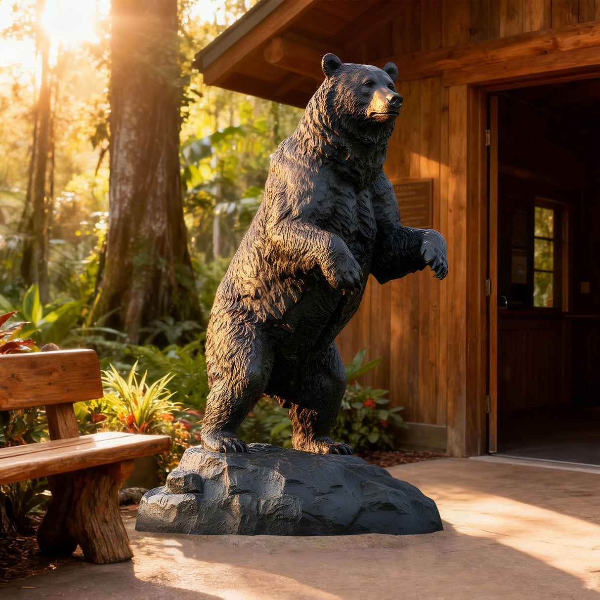 PREMIER Majestic Bronze Bear Sculpture for Lodges, Parks, Cabins, and Outdoor Wildlife Spaces PSB-115-Bronze Sculpture-PREMIER SCULPTURE