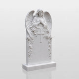 PREMIER Marble Angel Tombstone for Catholic Cemetery, Church Graveyard and Home Memorial Garden PSM-176-Marble sculpture-PREMIER SCULPTURE