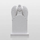 PREMIER Marble Angel Tombstone for Catholic Cemetery, Church Graveyard and Home Memorial Garden PSM-176-Marble sculpture-PREMIER SCULPTURE