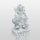 PREMIER White Marble Bodhisattva Statue as Spiritual Sculpture for Meditation Spaces and Luxury Interior PSM-077