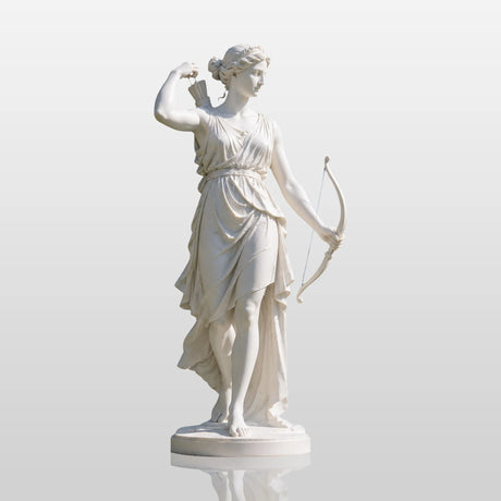 PREMIER Marble Diana the Huntress Statue for Front Courtyard, Backyard Garden or Classic Park PSM-169-Marble sculpture-PREMIER SCULPTURE