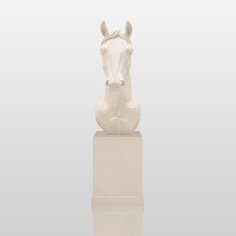 PREMIER Marble Horse Head Sculpture for Elegant Interior Spaces PSM-091-Marble sculpture-PREMIER SCULPTURE