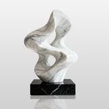 PREMIER Marble Irregular Curve Sculpture with Abstract Design for Living Rooms, Art Galleries and Lobbies PSM-100-Marble sculpture-PREMIER SCULPTURE