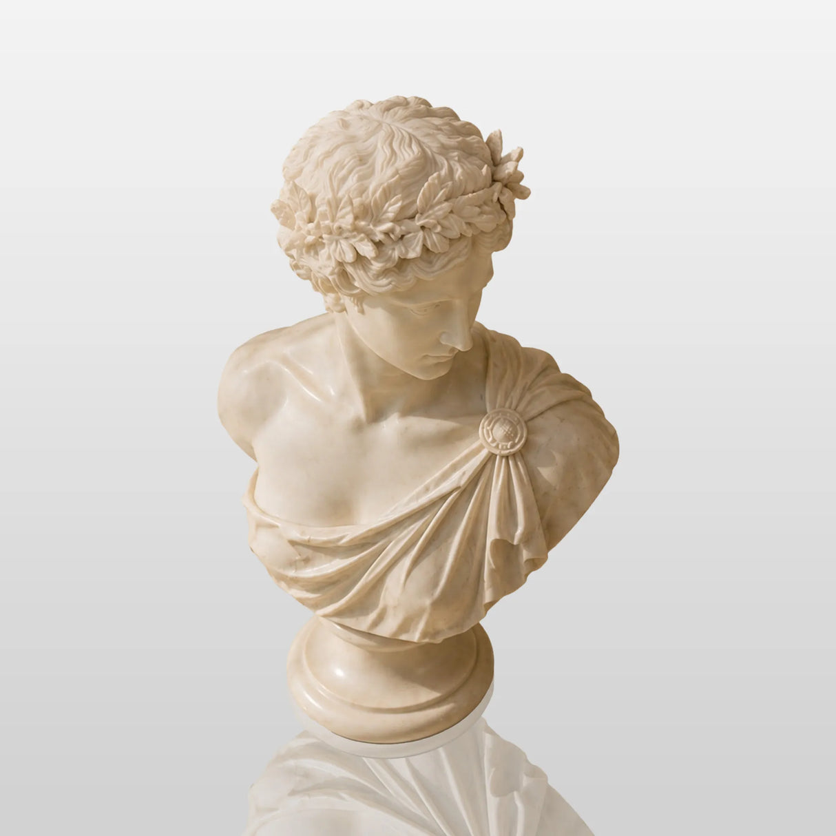 PREMIER Marble Male Bust Statue for Entry Console, Living Room, Study Desk or Gallery Display Table PSM-171-Marble sculpture-PREMIER SCULPTURE