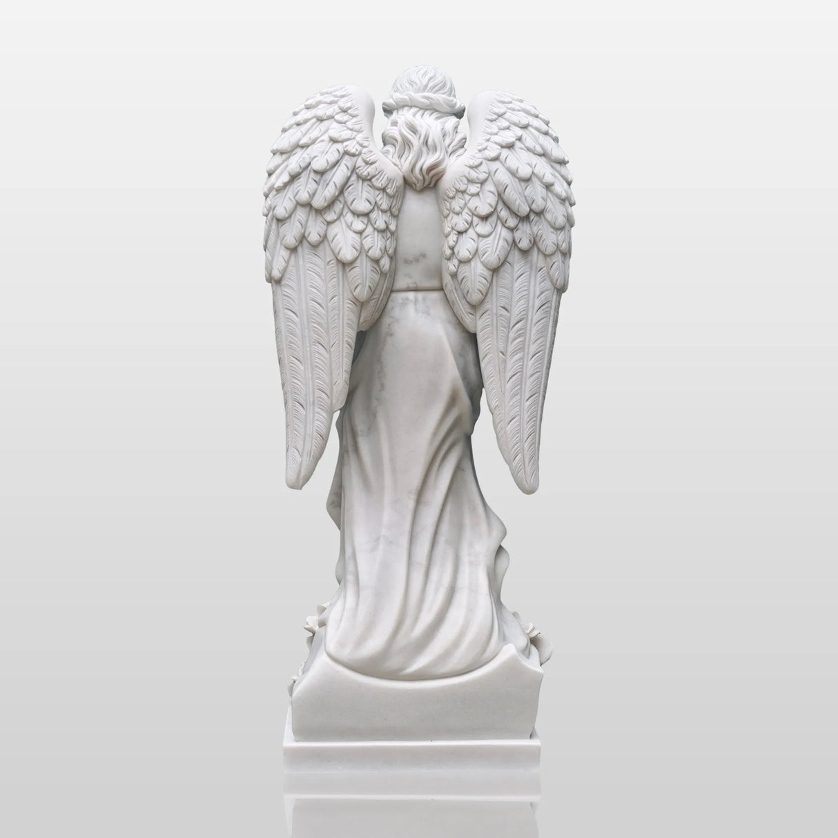 PREMIER Marble Praying Angel Sculpture for Churches, Memorial Gardens, and Serenity Spaces PSM-085-Marble sculpture-PREMIER SCULPTURE