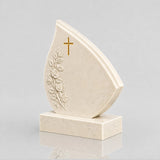 PREMIER Marble Teardrop Tombstone for Cemetery, Lawn Memory Garden and Funeral Home PSM-183-Marble sculpture-PREMIER SCULPTURE