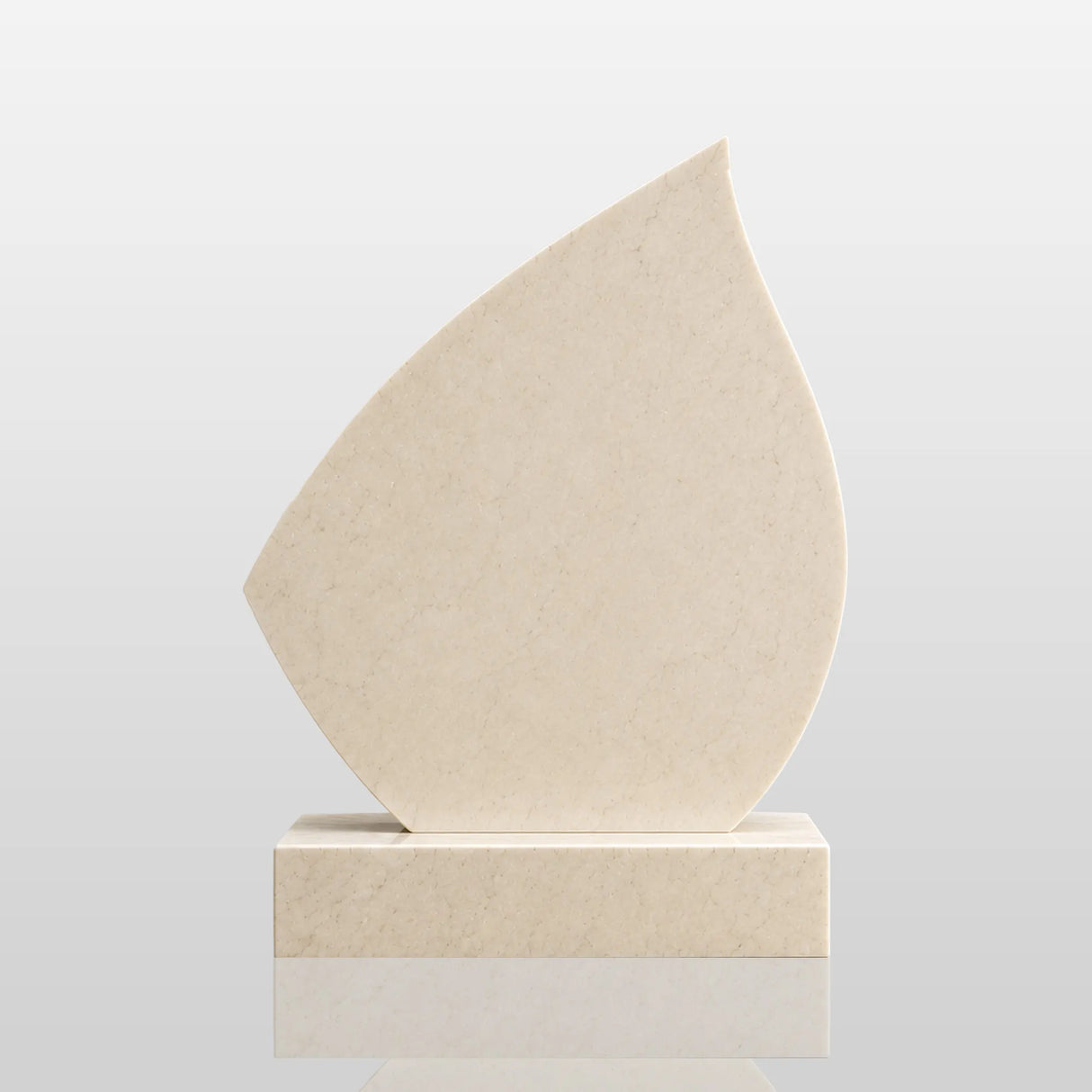 PREMIER Marble Teardrop Tombstone for Cemetery, Lawn Memory Garden and Funeral Home PSM-183-Marble sculpture-PREMIER SCULPTURE