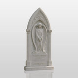 PREMIER Marble Tombstone with Arch Praying Angel for Cemetery, Memorial Garden or Church Graveyard PSM-156-Marble sculpture-PREMIER SCULPTURE