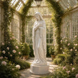 PREMIER Marble Virgin Mary Statue for Sunroom, Church, Living Room, Atrium or Art Gallery PSM-186-Marble sculpture-PREMIER SCULPTURE
