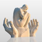 PREMIER Marble “Embrace” Figurative Sculpture for Indoor & Outdoor Art Display PSM-086-Marble sculpture-PREMIER SCULPTURE