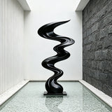 PREMIER Matte Black Stainless Steel Sculpture for modern villa or Lobby Decor PSSS-267-Stainless Steel Sculpture-PREMIER SCULPTURE