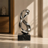 PREMIER Minimalist Ribbon Sculpture in Mirror Stainless Steel for Entryways, Reception Areas and Modern Interiors PSSS-268-Stainless Steel Sculpture-PREMIER SCULPTURE