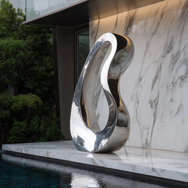 PREMIER Minimalist Stainless Steel Sculpture with Modern Abstract Style for Plazas and Courtyards PSSS-210-Stainless Steel Sculpture-PREMIER SCULPTURE