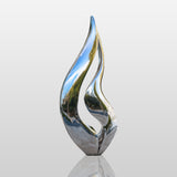 PREMIER Mirror Flame Outdoor Sculpture with Flowing Modern Design for Lakeside and Garden Art PSSS-181-Stainless Steel Sculpture-PREMIER SCULPTURE