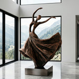 PREMIER Modern Abstract Bronze Sculpture with Graceful Dancer Design for Art Corners or Open Display Areas PSB-163-Bronze Sculpture-PREMIER SCULPTURE