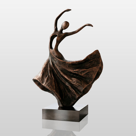 PREMIER Modern Abstract Bronze Sculpture with Graceful Dancer Design for Art Corners or Open Display Areas PSB-163-Bronze Sculpture-PREMIER SCULPTURE