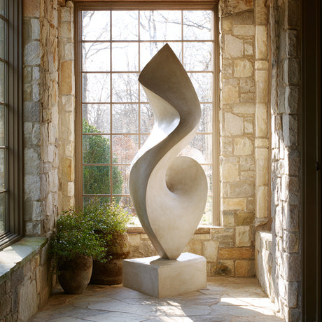 PREMIER Modern Abstract Marble Sculpture with Spiral Design for Offices, Living Rooms or Reception Areas PSM-119-Marble sculpture-PREMIER SCULPTURE
