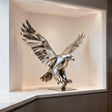 PREMIER Modern Eagle Sculpture with Stainless Steel Geometric Design for Luxury Homes, Offices, and Art Interiors PSSS-142-Stainless Steel Sculpture-PREMIER SCULPTURE