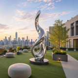 PREMIER Modern Stainless Steel Sculpture for Rooftop Terrace, Sky Garden or Rooftop Lounge PSSS-293-Stainless Steel Sculpture-PREMIER SCULPTURE