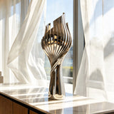 PREMIER Modern Stainless Steel Sculpture with Torch Design for Hotel Lobbies, Entrances or Offices PSSS-263-Stainless Steel Sculpture-PREMIER SCULPTURE