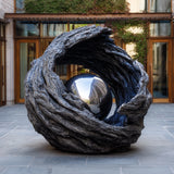 PREMIER Modern Stainless Steel Sculpture with Root Nest Design for Hotel Gardens or Public Areas Decor PSSS-248-Stainless Steel Sculpture-PREMIER SCULPTURE