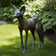 PREMIER Natural Fox Bronze Sculpture with Lifelike Design Best for Gardens, Courtyards, or Landscape Walkways PSB-159-Bronze Sculpture-PREMIER SCULPTURE