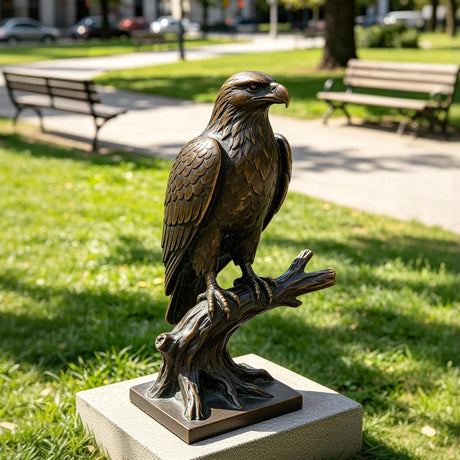 PREMIER Outdoor Bronze Eagle Statue for Garden, School, Town Square or Estate Entry PSB-272-Bronze Sculpture-PREMIER SCULPTURE