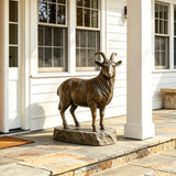PREMIER Outdoor Bronze Goat Statue for Front Porch, Residential Garden, Zoo or Town Park PSB-258-Bronze Sculpture-PREMIER SCULPTURE