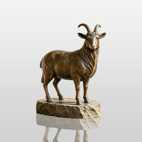 PREMIER Outdoor Bronze Goat Statue for Front Porch, Residential Garden, Zoo or Town Park PSB-258-Bronze Sculpture-PREMIER SCULPTURE