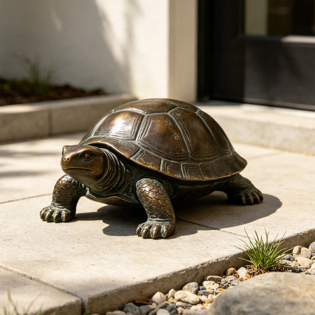 PREMIER Outdoor Bronze Turtle Statue for Garden, Backyard, Pool or Park Lawn PSB-284-Bronze Sculpture-PREMIER SCULPTURE