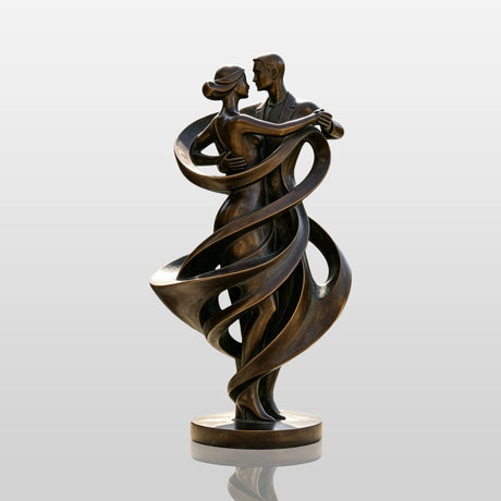 PREMIER Outdoor Large Bronze Dancing Couple Sculpture for Pool Deck, Garden or Hotel Terrace PSB-260-Bronze Sculpture-PREMIER SCULPTURE