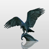 PREMIER Powerful Bronze Eagle Statue for Front Porch, Stone Patio or Pubic Plaza PSB-227-Bronze Sculpture-PREMIER SCULPTURE