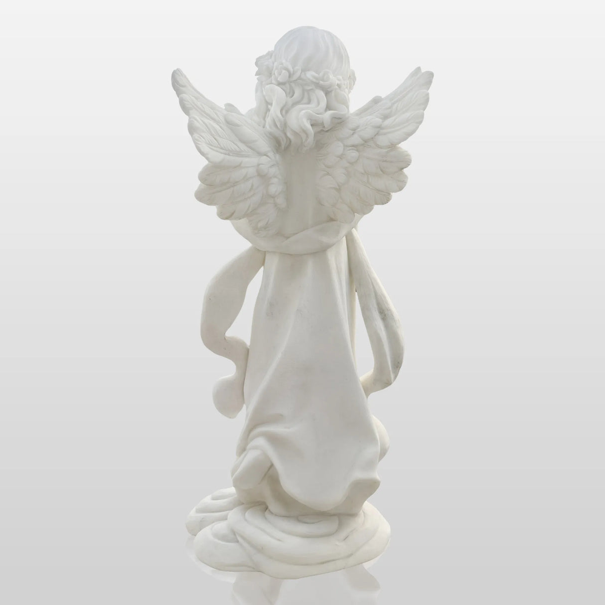 PREMIER Praying Angel Marble Sculpture for Villas Courtyards and Memorial Outdoor Spaces PSM-090-Marble sculpture-PREMIER SCULPTURE