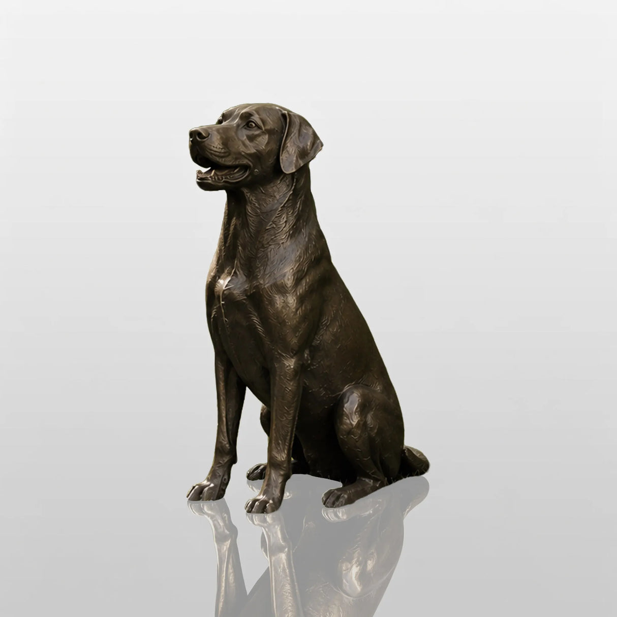 PREMIER Realistic Bronze Dog Sculpture for Gardens, Villa Landscapes, Courtyards or Community Green Spaces PSB-182-Bronze Sculpture-PREMIER SCULPTURE
