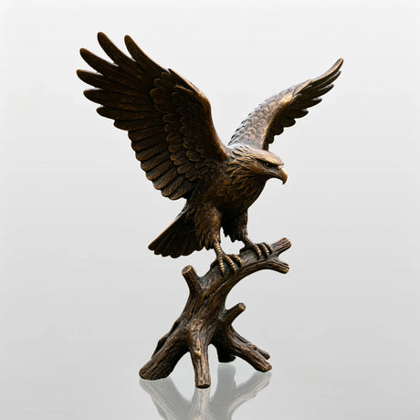 PREMIER Realistic Bronze Eagle Statue for Cottage Yard, Backyard or Community Park PSB-270-Bronze Sculpture-PREMIER SCULPTURE