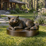 PREMIER Realistic Bronze Raccoon Statue for Front Yard, Flower Bed or Nature Park PSB-222-Bronze Sculpture-PREMIER SCULPTURE