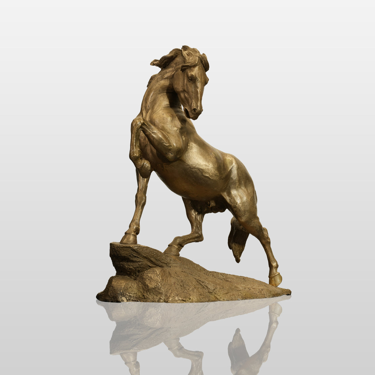 PREMIER Rearing Bronze Horse Sculpture for Luxury Estates, Gardens, and Public Plazas PSB-111-Bronze Sculpture-PREMIER SCULPTURE