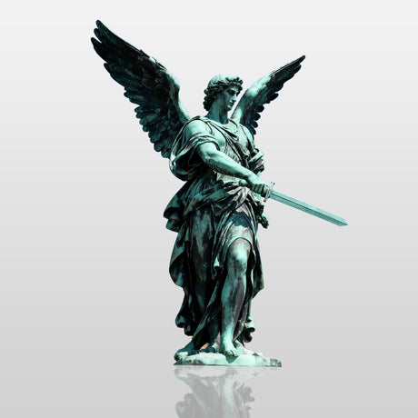 PREMIER Religious Bronze Saint Michael Statue for Church, Private Garden, Public Plaza or Chapel Yard PSB-209-Bronze Sculpture-PREMIER SCULPTURE