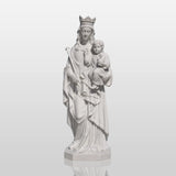 PREMIER Religious Marble Statue with the Virgin Mary Holding the Child Jesus Design Fit for Churches, Religious Parks or Courtyards PSM-110-Marble sculpture-PREMIER SCULPTURE