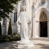 PREMIER Sacred Marble Statue with Virgin Mary Design for Churches, Memorial Gardens or Religious Areas PSM-126-Marble sculpture-PREMIER SCULPTURE