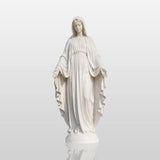 PREMIER Sacred Marble Statue with Virgin Mary Design for Churches, Memorial Gardens or Religious Areas PSM-126-Marble sculpture-PREMIER SCULPTURE