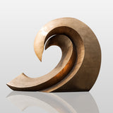PREMIER Golden Brass Wave Sculpture for Luxury Outdoor Art Landscape and Urban Plazas PSB-095-Bronze Sculpture-PREMIER SCULPTURE