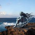 PREMIER Sea Daughter Sculpture with Flowing Hair and Ocean Breeze Design for Coastal Gardens and Outdoor Spaces PSB-139-Bronze Sculpture-PREMIER SCULPTURE