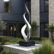PREMIER Spiral Stainless Steel Sculpture with Abstract Twisting Design for Outdoor Entrances, Villas and Public Art Spaces PSSS-251-Stainless Steel Sculpture-PREMIER SCULPTURE