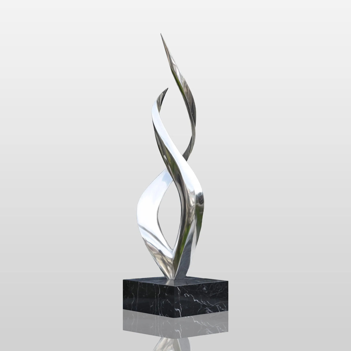 PREMIER Spiral Stainless Steel Sculpture with Abstract Twisting Design for Outdoor Entrances, Villas and Public Art Spaces PSSS-251-Stainless Steel Sculpture-PREMIER SCULPTURE