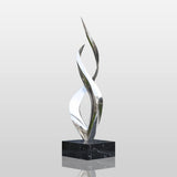PREMIER Spiral Stainless Steel Sculpture with Abstract Twisting Design for Outdoor Entrances, Villas and Public Art Spaces PSSS-251-Stainless Steel Sculpture-PREMIER SCULPTURE