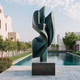 PREMIER Spiral Twist Bronze Sculpture with Abstract and Dynamic Design Perfect for Art Parks, Plazas or Modern Outdoor Sites PSB-148-Bronze Sculpture-PREMIER SCULPTURE