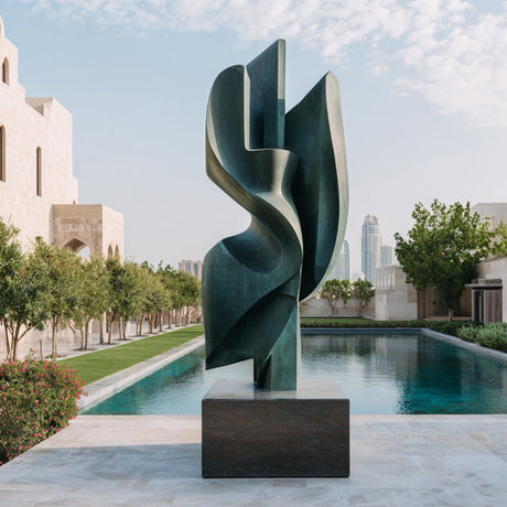 PREMIER Spiral Twist Bronze Sculpture with Abstract and Dynamic Design Perfect for Art Parks, Plazas or Modern Outdoor Sites PSB-148-Bronze Sculpture-PREMIER SCULPTURE